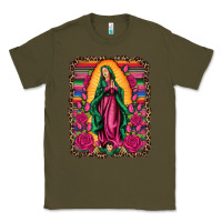 Army Green our lady of guadalupe serape background Classic Tee - Artiststas