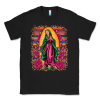 Black our lady of guadalupe serape background Classic Tee - Artiststas