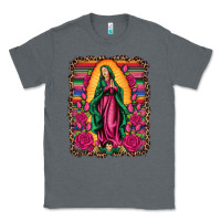 Charcoal Heather our lady of guadalupe serape background Classic Tee - Artiststas