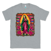 Heather Grey our lady of guadalupe serape background Classic Tee - Artiststas