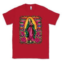 Red our lady of guadalupe serape background Classic Tee - Artiststas