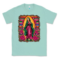 Seafoam our lady of guadalupe serape background Classic Tee - Artiststas