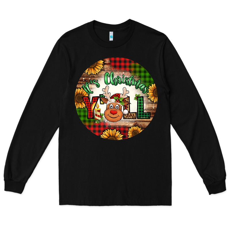 It's Christmas Y'all Reindeer Christmas Long Sleeve Tee by Jasminsmagicworld | Teevron