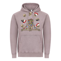 Vintage Zinc christmas human skeleton and skulls Vintage Hoodie - FaDigitalArtStudio
