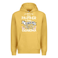Antique Gold I Asked God For a Partner In Crime He Sent Me My Crazy Grandma Premium Hoodie - Bettercallsaul