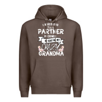 Coffee I Asked God For a Partner In Crime He Sent Me My Crazy Grandma Premium Hoodie - Bettercallsaul