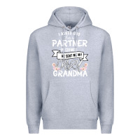 Heather Grey I Asked God For a Partner In Crime He Sent Me My Crazy Grandma Premium Hoodie - Bettercallsaul