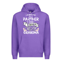 Purple I Asked God For a Partner In Crime He Sent Me My Crazy Grandma Premium Hoodie - Bettercallsaul