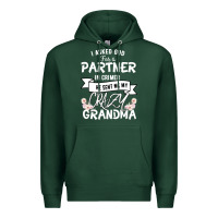 Sports Green I Asked God For a Partner In Crime He Sent Me My Crazy Grandma Premium Hoodie - Bettercallsaul