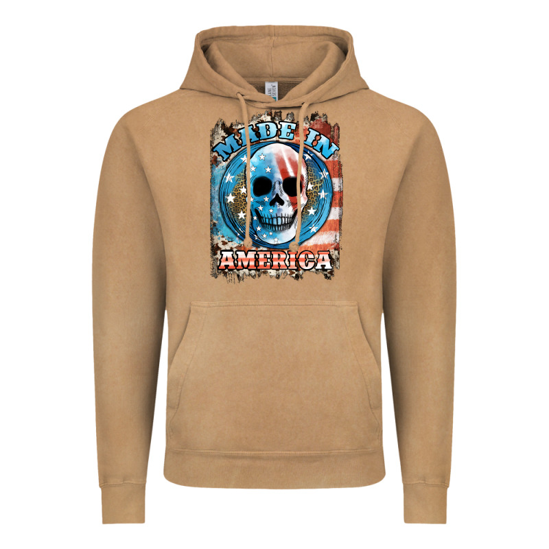 Made In America Skull Vintage Hoodie by JahusDesignShop | Teevron