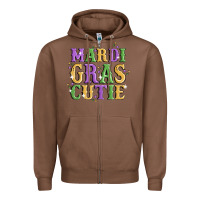 Chestnut mardi gras cutie Zipper Hoodie - MaliasSmallBusiness