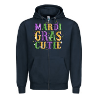 Navy mardi gras cutie Zipper Hoodie - MaliasSmallBusiness