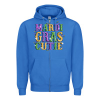 True Royal mardi gras cutie Zipper Hoodie - MaliasSmallBusiness