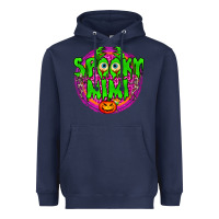 Navy spooky mimi Heavyweight Hoodie - BundleAndBundleShop