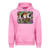 Fuchsia Pink mardi gras heifers Urban Hoodie - CowGirlArtShop