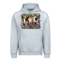 Heather Grey mardi gras heifers Urban Hoodie - CowGirlArtShop