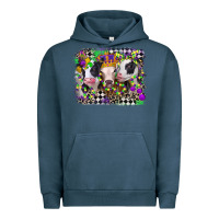 Pigment Midnight Navy mardi gras heifers Urban Hoodie - CowGirlArtShop