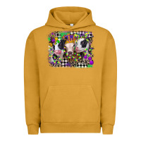 Pigment Peanut Butter mardi gras heifers Urban Hoodie - CowGirlArtShop