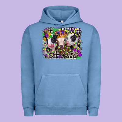 Mardi Gras Heifers Urban Hoodie Designed By Cowgirlartshop