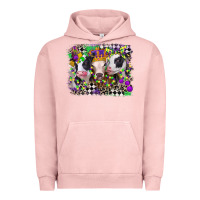 Pigment Salmon mardi gras heifers Urban Hoodie - CowGirlArtShop