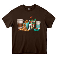 Chocolate Brown german shepherd dog coffee cups Heavy Core Tee - texasbilliewilder