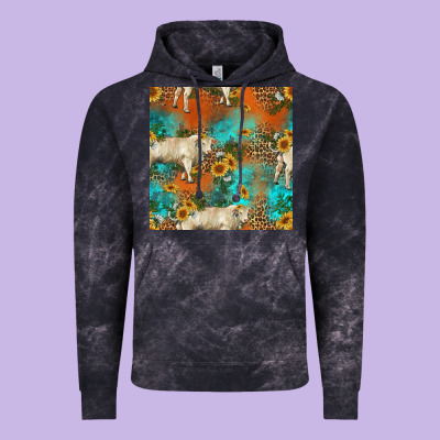 Western Charolais Cow Seamless Pattern Vintage Hoodie Designed By Hra Design Shop