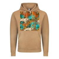 Vintage Camel western charolais cow seamless pattern Vintage Hoodie - HRA Design Shop