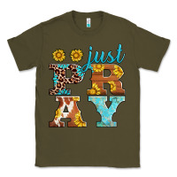 Army Green just pray western sunflowers Classic Tee - AdoDesignShop