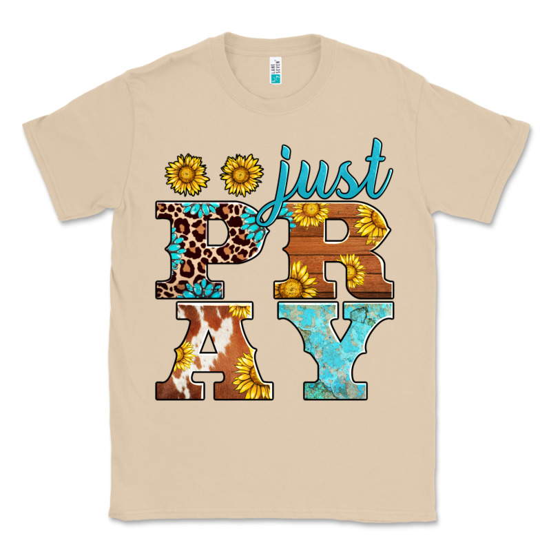 Just Pray Western Sunflowers Classic Tee by AdoDesignShop | Teevron