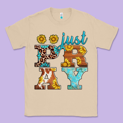Just Pray Western Sunflowers Classic Tee Designed By Adodesignshop
