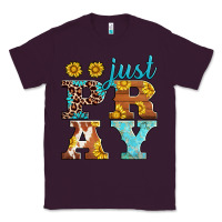 Plum just pray western sunflowers Classic Tee - AdoDesignShop