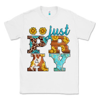 White just pray western sunflowers Classic Tee - AdoDesignShop
