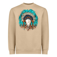 Mushroom bull skull indian headdress Heavyweight Sweatshirt - JahusDesignShop