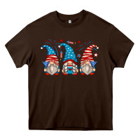 Chocolate Brown fourth of july gnomes Heavy Core Tee - Zillion Design Studio