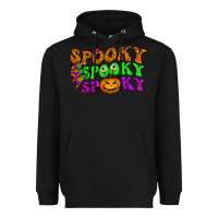 Black spooky with lightning bolt Heavyweight Hoodie - BundleAndBundleShop