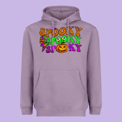 Spooky With Lightning Bolt Heavyweight Hoodie Designed By Bundleandbundleshop