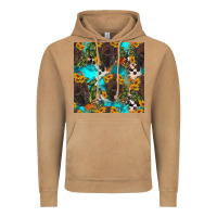 Vintage Camel western bison and sunflowers seamless pattern Vintage Hoodie - HRA Design Shop