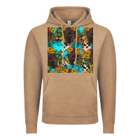 Vintage Coffee western bison and sunflowers seamless pattern Vintage Hoodie - HRA Design Shop