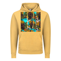 Vintage Mustard western bison and sunflowers seamless pattern Vintage Hoodie - HRA Design Shop
