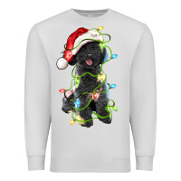 Dove Grey christmas black poodles dog Premium Sweatshirt - LillyAllenDesigns