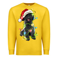 Lemon christmas black poodles dog Premium Sweatshirt - LillyAllenDesigns