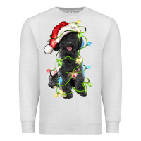 Oatmeal Heather christmas black poodles dog Premium Sweatshirt - LillyAllenDesigns