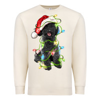 Sandshell christmas black poodles dog Premium Sweatshirt - LillyAllenDesigns