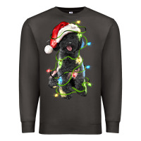 Smoke christmas black poodles dog Premium Sweatshirt - LillyAllenDesigns