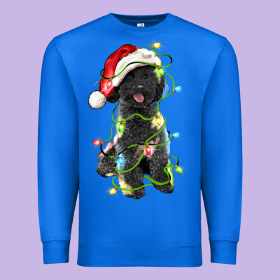 Christmas Black Poodles Dog Premium Sweatshirt Designed By Lillyallendesigns