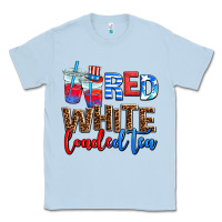 Dusty Blue Red white loaded tea Classic Tee - AdoDesignShop