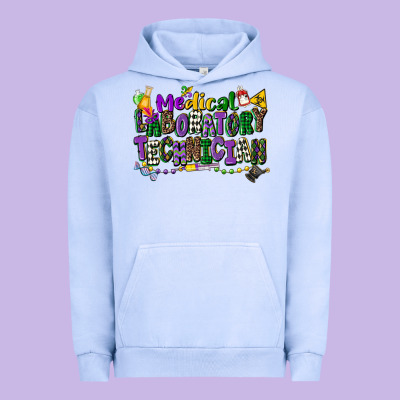 Medical Laboratory Technician Mardi Gras Urban Hoodie Designed By Cowgirlartshop