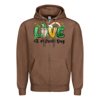 Chestnut love st. patricks day gnome Zipper Hoodie - MaliasSmallBusiness