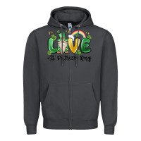 Smoke love st. patricks day gnome Zipper Hoodie - MaliasSmallBusiness