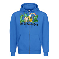 True Royal love st. patricks day gnome Zipper Hoodie - MaliasSmallBusiness